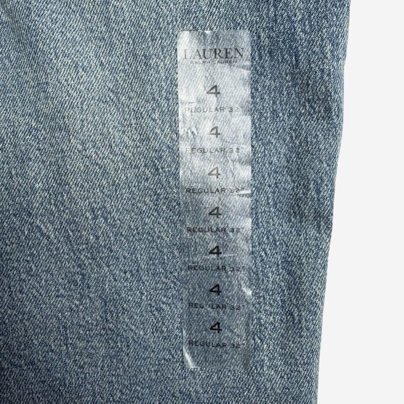 Lauren Ralph Lauren Black Label Mid Rise Straight Leg Jeans Size 4 (4x32) NWOT - Picture 6 of 14
